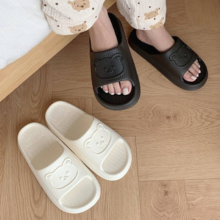 Xixitiao Hoạt Hình Dễ Thương Gấu Chống Trơn Trượt Nhà Trong Nhà eva Đế Mềm Dép Nữ