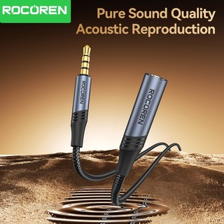 Rocoren Aux Cáp Nối Dài Cáp Âm Thanh Jack 3.5 Mm Nam Sang Nữ Dây Nối Dài Âm Thanh Dây Cho Ô Tô Laptop Tai Nghe Loa TV PC