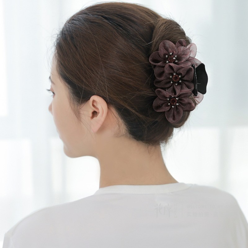 Lưới kẹp tóc phong cách Hàn Quốc thanh lịch, phụ kiện tóc cho nữ