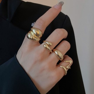 Bộ 10 Nhẫn Kết Hợp Nhẫn Vàng Bạc