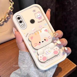 Ốp Lưng Cho Huawei Y7 2019 Y7 prime 2019 Y7 pro 2019 y9 2019 Chân Đế Xoay Gấu Thẩm Mỹ Thiết Kế Mới Vỏ Điện Thoại Silicon Chống Sốc TPU Mềm