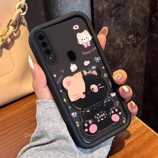 Ốp Lưng Cho OPPO A31 2020 Thẩm Mỹ Gấu Xoay Chân Đế Thiết Kế Mới Vỏ Điện Thoại Silicon Chống Sốc TPU Mềm
