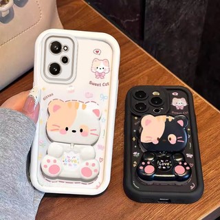 Ốp Lưng Cho Realme 9i Thẩm Mỹ Gấu Xoay Đứng Thiết Kế Mới Vỏ Điện Thoại Silicon Chống Sốc TPU Mềm