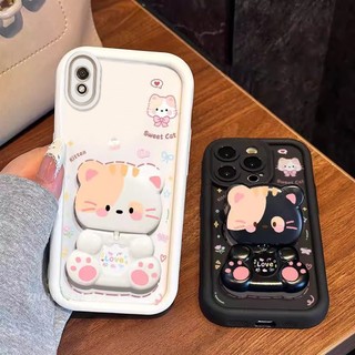 Ốp Lưng Cho OPPO A37 A37F Thẩm Mỹ Gấu Xoay Đứng Thiết Kế Mới Vỏ Điện Thoại Silicon Chống Sốc TPU Mềm