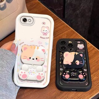 Ốp Lưng Cho OPPO A83 Thẩm Mỹ Gấu Xoay Đứng Thiết Kế Mới Vỏ Điện Thoại Silicon Chống Sốc TPU Mềm