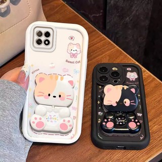 Ốp Lưng Cho OPPO Reno 4Z Thẩm Mỹ Gấu Xoay Đứng Thiết Kế Mới Vỏ Điện Thoại Silicon Chống Sốc TPU Mềm