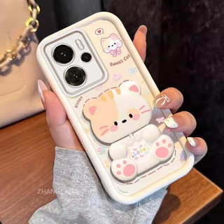 Ốp Lưng Cho Realme 14 5G Realme 14 Pro Plus Realme 14T 5G Thẩm Mỹ Gấu Xoay Chân Đế Thiết Kế Mới Vỏ Điện Thoại Silicon Chống Sốc TPU Mềm