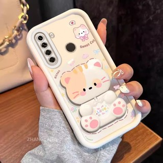 Ốp Lưng Cho Realme 5 5i 6i c3 5s Thẩm Mỹ Gấu Xoay Chân Đế Thiết Kế Mới Vỏ Điện Thoại Silicon Chống Sốc TPU Mềm