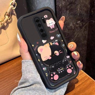 Ốp Lưng Cho Redmi Note 8 Pro Thẩm Mỹ Gấu Xoay Đứng Thiết Kế Mới Vỏ Điện Thoại Silicon Chống Sốc TPU Mềm