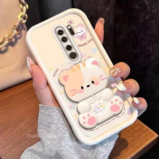 Ốp Lưng Cho Redmi Note 8 Pro Thẩm Mỹ Gấu Xoay Đứng Thiết Kế Mới Vỏ Điện Thoại Silicon Chống Sốc TPU Mềm