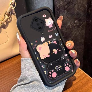 Ốp Lưng Cho vivo S1 Pro Thẩm Mỹ Gấu Xoay Chân Đế Thiết Kế Mới Vỏ Điện Thoại Silicon Chống Sốc TPU Mềm