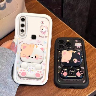 Ốp Lưng Cho vivo Y11 Y12 Y15 Y17 Y19 Chân Đế Xoay Gấu Thẩm Mỹ Thiết Kế Mới Vỏ Điện Thoại Silicon Chống Sốc TPU Mềm