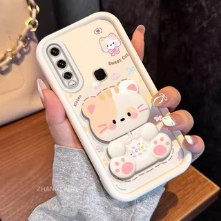 Ốp Lưng Cho vivo Y11 Y12 Y15 Y17 Y19 Chân Đế Xoay Gấu Thẩm Mỹ Thiết Kế Mới Vỏ Điện Thoại Silicon Chống Sốc TPU Mềm