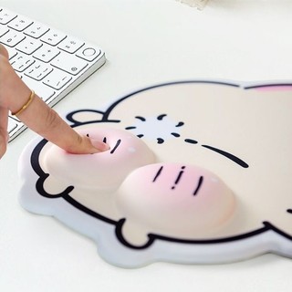 Miếng đệm cổ tay chuột Biu màu hồng + Bộ hỗ trợ bàn phím Miếng đệm chuột Winnie + Bộ bàn phím