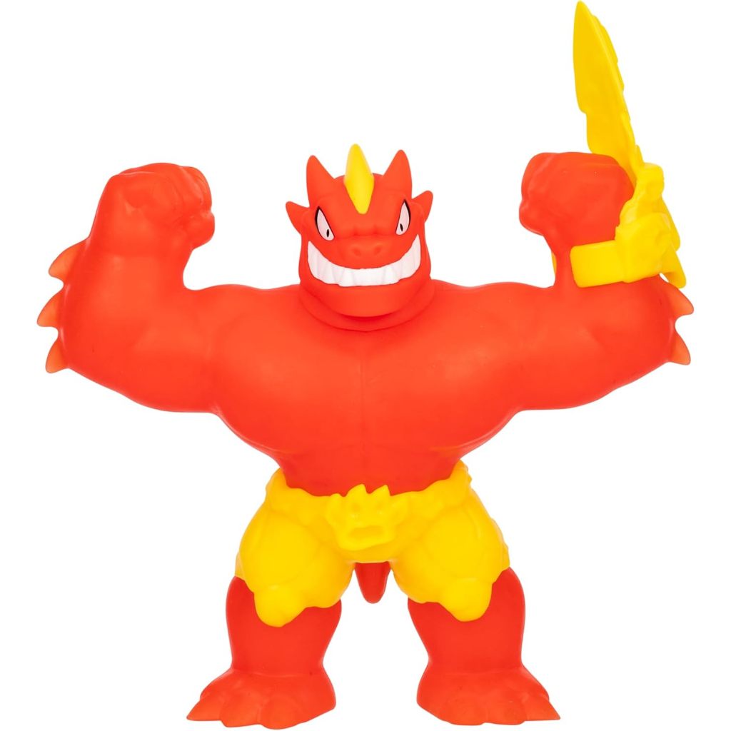 Heroes of Goo Jit Zu Meteor Madness, Nhân vật hành động Blazagon co giãn, với Găng tay chiến đấu & chiết rót Goo độc đáo, Đồ chơi giác quan co giãn lên tới 3 lần Kích thước của nó