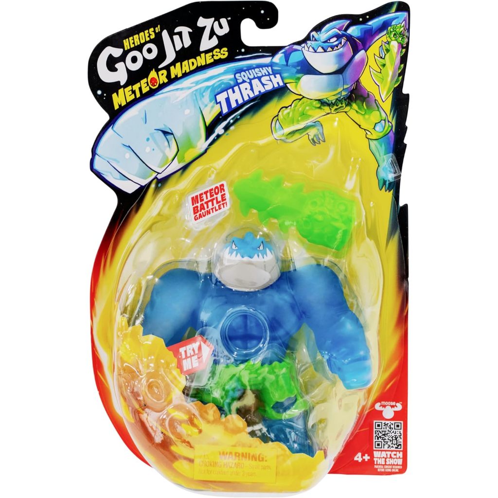 Heroes of Goo Jit Zu Meteor Madness, Nhân vật hành động căng thẳng, với Squishy Goo Filling & Găng tay chiến đấu sao băng độc đáo, Đồ chơi giác quan co giãn đến 3X Kích thước của nó