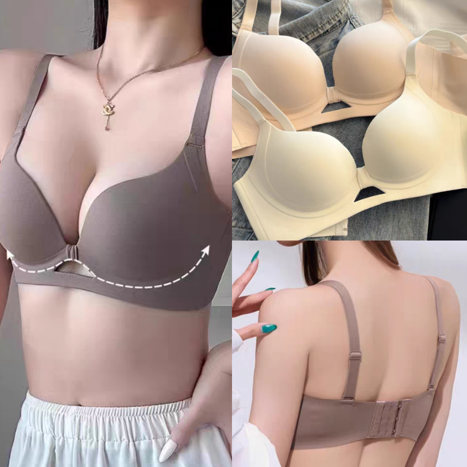 Nâng Quần Lót Liền Mạch Nữ Ngực Nhỏ Tập Hợp Không Vòng Thép Áo Ngực Có Thể Điều Chỉnh