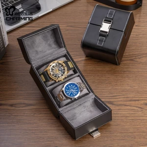 CASEGRACE 2 Lưới Khe Cắm Hộp Đồng Hồ Hiển Thị Trang Sức Đồng Hồ Hộp Đựng Khóa Kim Loại Tổ Chức