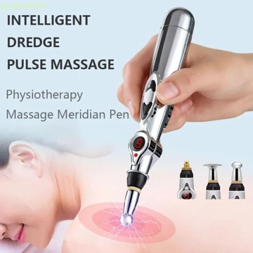 [JCBV] Bút Massage Điểm Châm Cứu Điện Giảm Đau Laser Điện Tử Kinh Tuyến Bút Năng Lượng Cơ Thể Chân Cổ Máy Mát Xa Lưng COD
