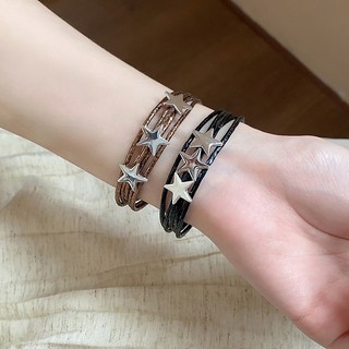 Vòng tay vuông nhiều lớp từ tính ngôi sao thời trang cá tính ngọt ngào và mát mẻ hot girl vòng tay đa năng dành cho nữ