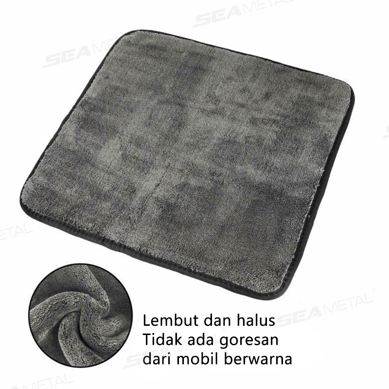 SEAMETAL Dày Lông Cừu San Hô 1200gsm Khăn Vệ Sinh Ô Tô Siêu Thấm Hút Microfiber Vải Vệ Sinh Nhà Cửa Sổ Chi Tiết Rag