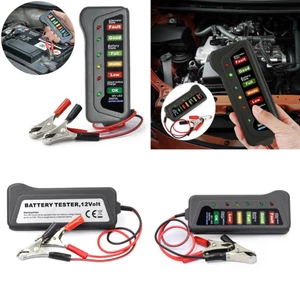 Máy kiểm tra ô tô 12V Máy phát điện kỹ thuật số 6 đèn LED Hiển thị Công cụ chẩn đoán