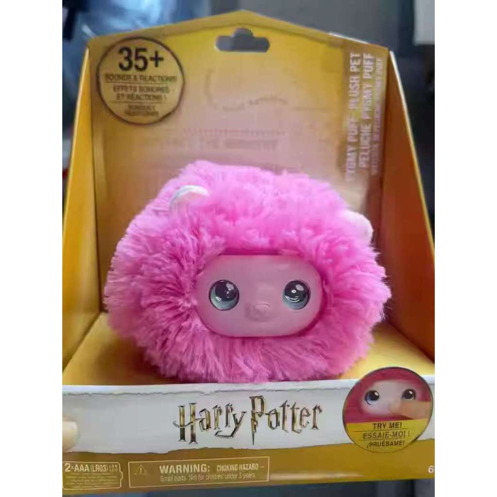 Spin Master Thế giới phù thủy Harry Potter, Thú cưng đồ chơi sang trọng Pygmy Puff tương tác với hơn 35 âm thanh & phản ứng,