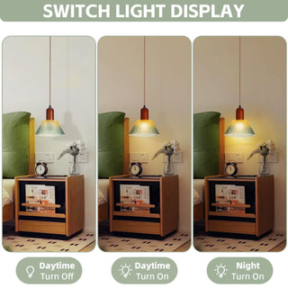 Kính Đèn Chùm Màu Gradient Đèn Trang Trí Retro Nhà Hàng Mặt Dây Chuyền Đèn Thích Hợp Cho Nhà Bếp Phòng Ngủ Phòng Khách