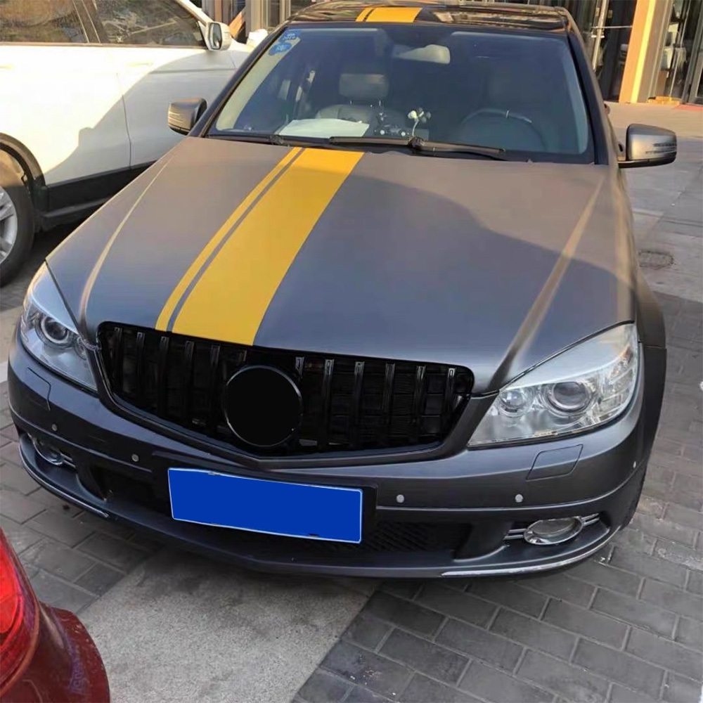 GT Phong Cách Trước Lưới Tản Nhiệt Đua Lưới Tản Nhiệt Cho Xe Mercedes W204 Benz C Lớp 2007 2008 2009 2010 2011 2012 2013 2014 S204 C204 Coupe C43 C200 C300 C350 C250 C180 Chỉnh