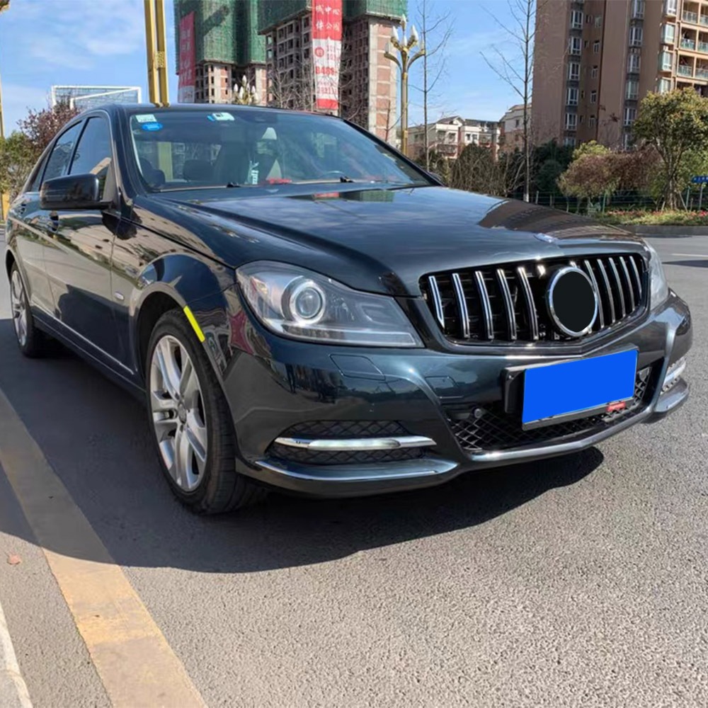 GT Phong Cách Trước Lưới Tản Nhiệt Đua Lưới Tản Nhiệt Cho Xe Mercedes W204 Benz C Lớp 2007 2008 2009 2010 2011 2012 2013 2014 S204 C204 Coupe C43 C200 C300 C350 C250 C180 Chỉnh