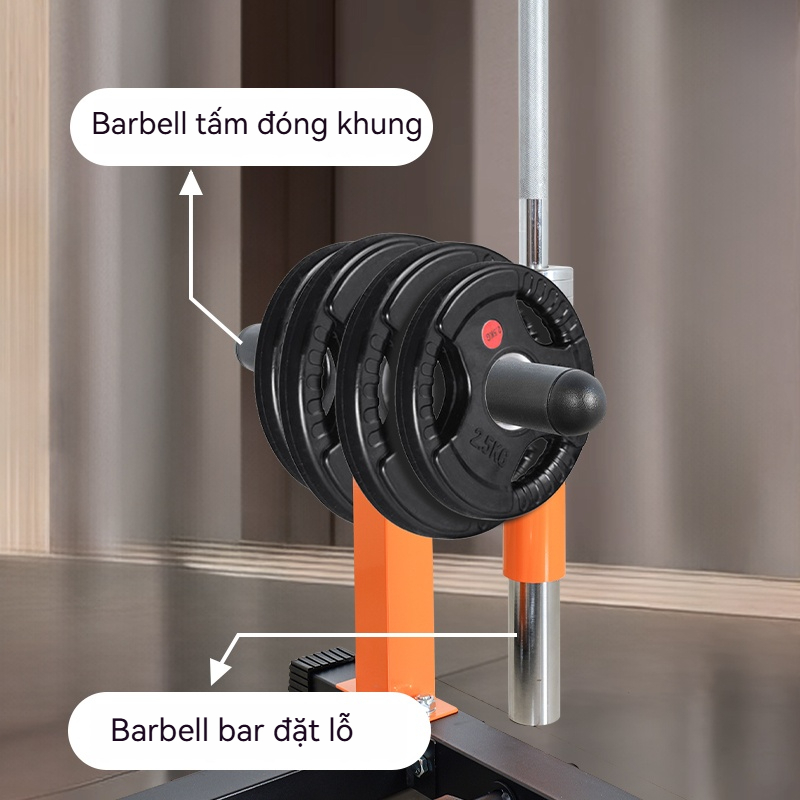 Khung rack,gánh tạ đòn,Squat đa năng điều chỉnh chiều cao 2.20m - ống thép dày 2mm chịu tải 300kg
