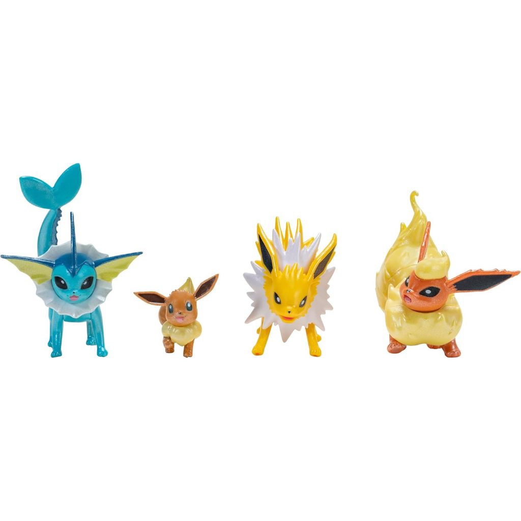 Pokemon Select Eevee Evolution Pack - Tính năng 2 inch Eevee Plus 3 inch Jolteon, Vaporeon và Flareon Battle Figures