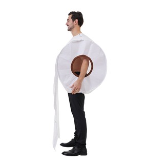 Nam Ngộ nghĩnh Bồn Cầu Bát Trang Phục Halloween Cặp Đôi Poop & Khổng Lồ Khăn Giấy Vệ Sinh Hóa Trang Sân Khấu Tiệc Linh Vật Hilarious