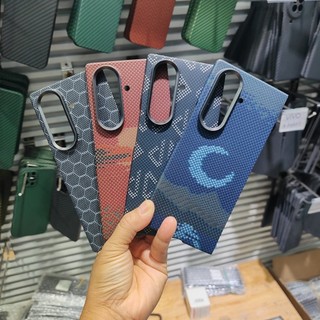 Ốp điện thoại bằng sợi Carbon Aramid cao cấp sang trọng cho Samsung Galaxy Z Fold 7 Vỏ sạc không dây Aramid từ tính gấp