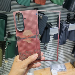 Ốp điện thoại bằng sợi Carbon Aramid cao cấp sang trọng cho Samsung Galaxy Z Fold 7 Vỏ sạc không dây Aramid từ tính gấp