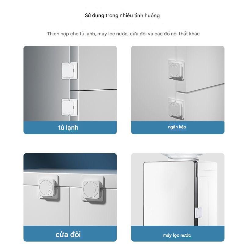 Khóa An Toàn Cho Bé Khóa Tủ Lạnh Titich Trẻ Em Cửa Chống Kẹp An Toàn Cho Trẻ Sơ Sinh Dễ Dàng Thiết Lập Bảo Vệ Tủ Bảo Vệ Chống Mở Nước Tủ Khóa Không Móc Khóa Dây An Toàn Vẽ