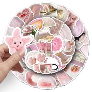 Bộ 50 Màu Hồng Ins Phong Cách Graffiti Dán Đề Can Trang Trí Điện Thoại Di Động Ốp Lưng Đồ Chơi Quà Tặng Miếng Dán
