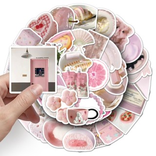 Bộ 50 Màu Hồng Ins Phong Cách Graffiti Dán Đề Can Trang Trí Điện Thoại Di Động Ốp Lưng Đồ Chơi Quà Tặng Miếng Dán