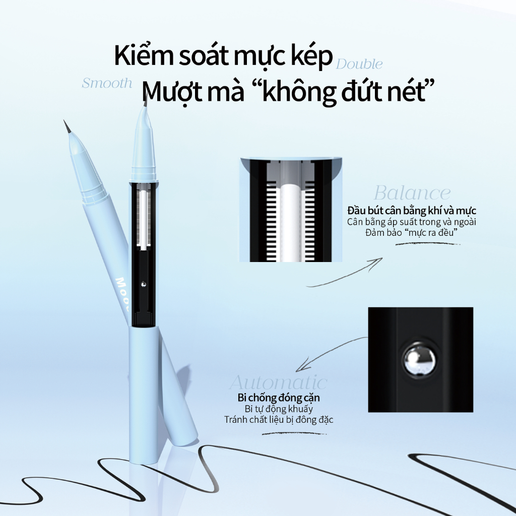 Kẻ Mắt Nước Mooekiss 0.5ml, Chống Nước Mồ Hôi, Không Lem, Lâu Trôi, Dễ Kẻ Cho Người Mới,Chống Nước, Lâu Trôi, Không Lem, Khô Nhanh,Siêu Mảnh