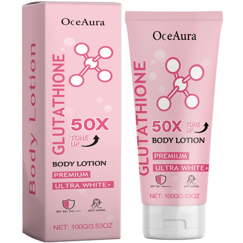 Sữa dưỡng thể OceAura Glutathione, Glutathione 50x Tone up Body Lotion, Glutathione Cream 100g / 3.53oz