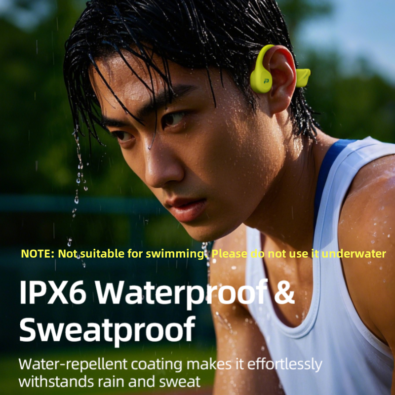 Tai nghe dẫn truyền xương thể thao Polvcdg-X1- Bluetooth 5.4IPX6 Chống mồ hôi Chạy bộ / Thể dục / Yoga / Đi xe đạp Tai nghe màu thể thao có micrô | BigBuy360 - bigbuy360.vn