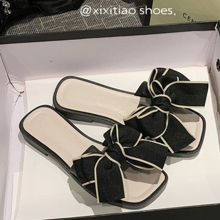 Xixitiao Dép Lê Nữ Mùa Hè Đế Mềm Với Nơ Xinh Xắn Thời Trang