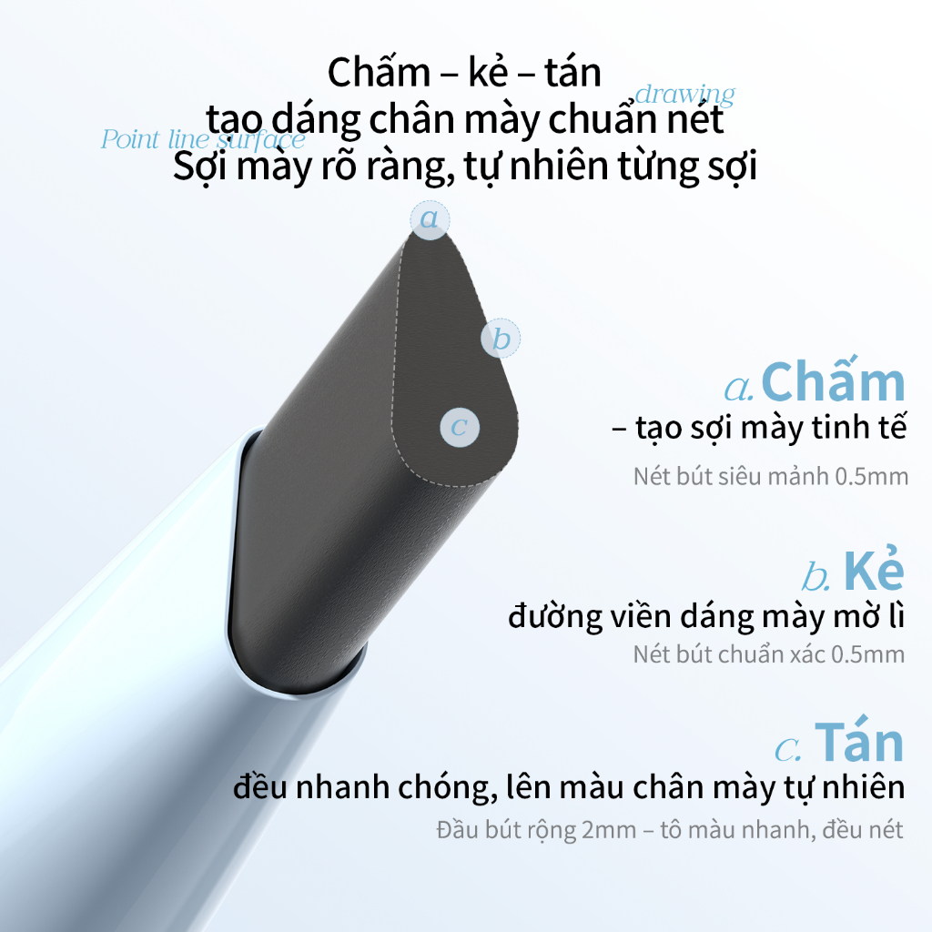 Chì Kẻ Mày Mooekiss 0.1g, Chống Nước Mồ Hôi, Không Lem, Lên Màu Tự Nhiên, Dễ Dùng, Chống Nước, Chống Mồ Hôi, Không Lem, Tự Nhiên, Siêu Mảnh, Tạo Sợi