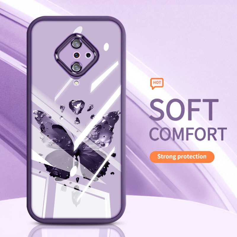 YBD Trong Suốt Ốp Lưng Điện Thoại Vivo S1 Pro 1920 Y51 Y31 Y51A Y51S Y53S V2030 V2036 V2031 Hàn Quốc INS Nơ Tình Yêu Silicon Mềm Thời Trang Vỏ