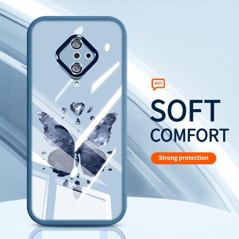 YBD Trong Suốt Ốp Lưng Điện Thoại Vivo S1 Pro 1920 Y51 Y31 Y51A Y51S Y53S V2030 V2036 V2031 Hàn Quốc INS Nơ Tình Yêu Silicon Mềm Thời Trang Vỏ