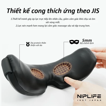 Máy mát mắt cao cấp NIPLIFE ER-01 với chức năng mát xa túi khí, sưởi ấm và Bluetooth