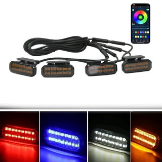 Đèn LED Lưới Tản Nhiệt Trước Cho ISUZU D-MAX DMAX 2015-2023 Xe Ô Tô Chạy Ban Ngày Đèn Lông Mày Bánh Xe Bán Tải Offroad 12V