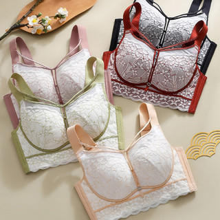 Áo Ngực Phong Cách Mới Size 34-52C/D/E, Ren Mềm Mỏng Không Vòng Thép, Điều Chỉnh Kích Thước - Đẩy Lên & Chống Chảy Xệ