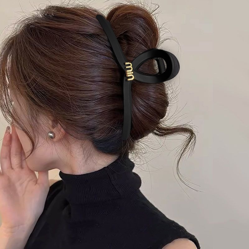 Kẹp Tóc / Kẹp Càng Cua To Lớn 15cm Acrylic Đen Thời Trang Hàn Quốc Cho Nữ - Phụ Kiện Tóc