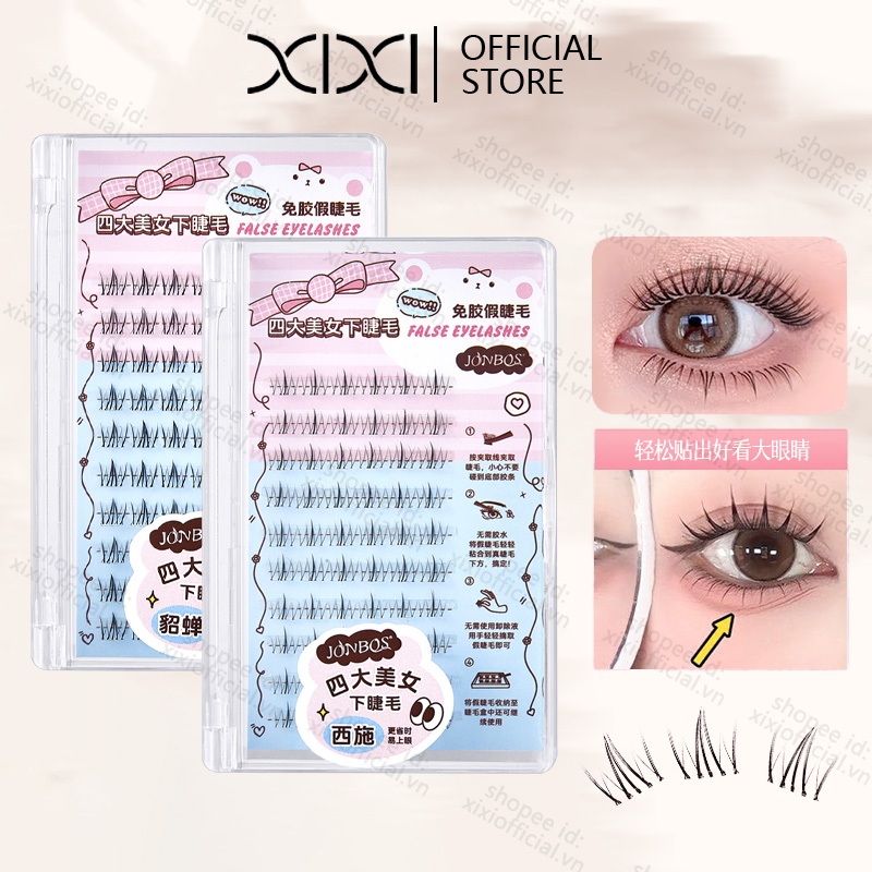 XIXI Dung Tích Lớn Keo Miễn Phí Lông Mi Dưới Lười Cụm Đơn Tự Nhiên Mô Phỏng Truyện Tranh Lông Mi Giả NO.J136